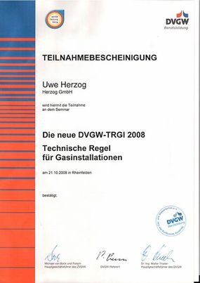 Herzog GmbH Lörrach - Zertifikate